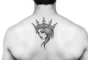 Girl crown tattoo idea