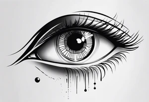 Artistic Eye tattoo idea