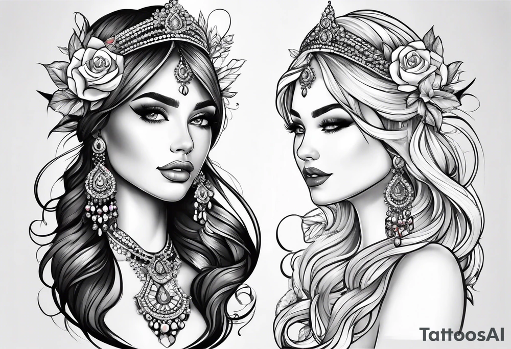 Beautiful wedding tattoo idea