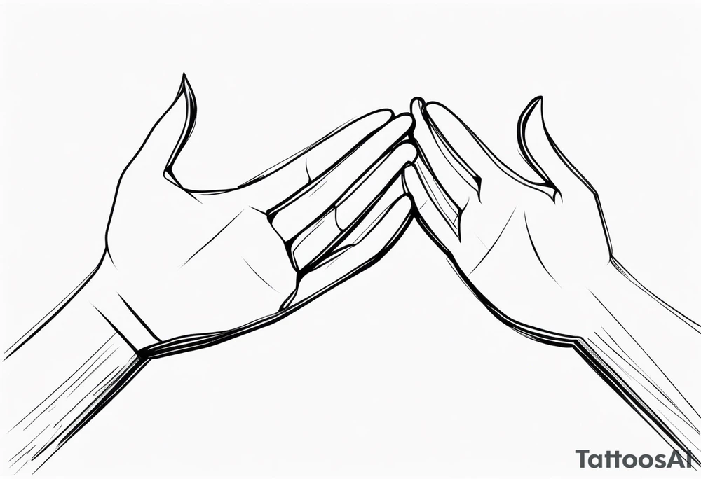 Abstract Hands Reaching tattoo idea