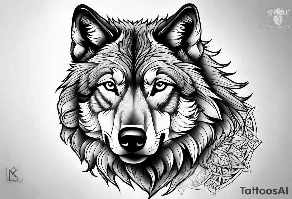 Stoic Wolf tattoo idea
