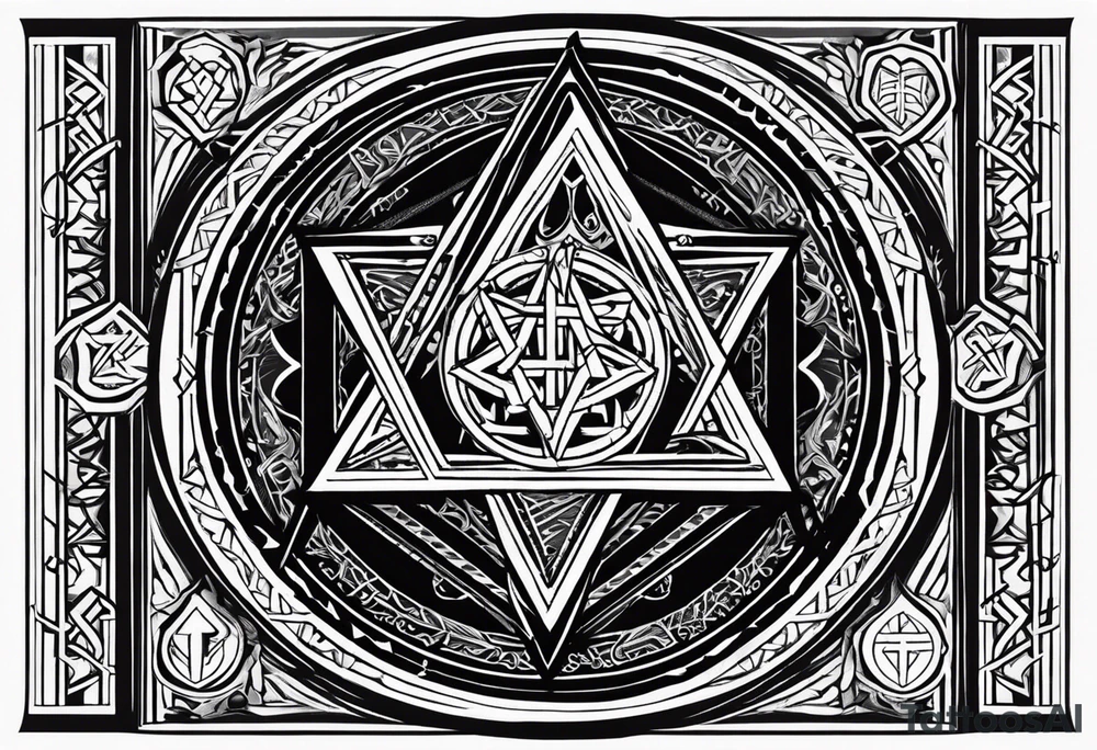 tetragrammaton to represent powerful the connection God as a chosen one designed by God himself simple and bold to be recognized as warning to all evil, to also provide love and protection tattoo idea