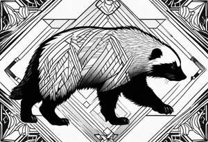 Beautiful honey badger tattoo idea