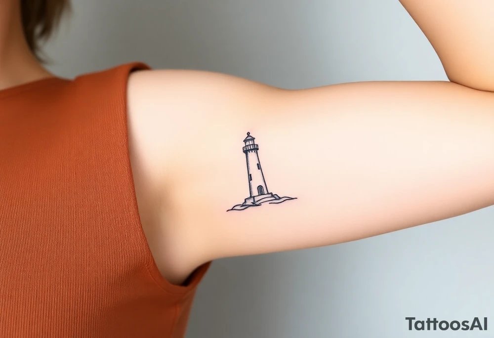 Lighthouse symbolizing mother tattoo idea