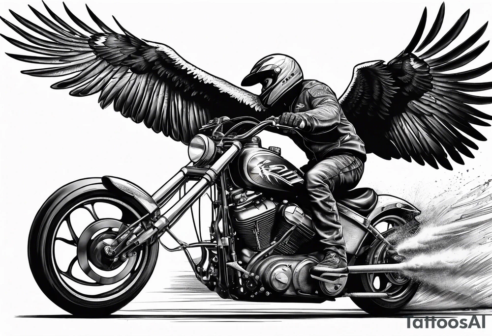 motorcycle speedway rider with an eagle flying over tattoo idea motorcycle speedway rider with an eagle flying over tattoo idea