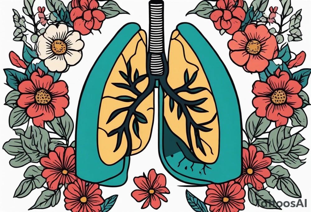 human lungs

old school vintage simple traditional design surrounded by vintage flowers


bold color simple tattoo idea