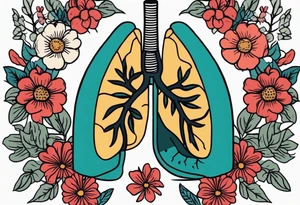 human lungs

old school vintage simple traditional design surrounded by vintage flowers


bold color simple tattoo idea