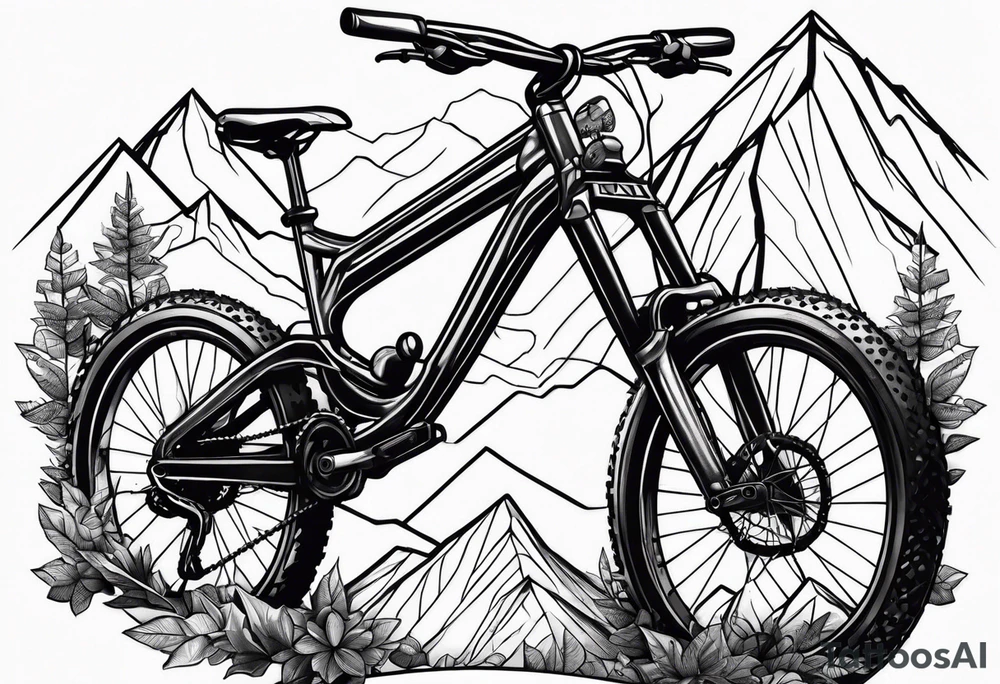 mountain bike tattoo idea