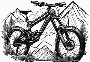 mountain bike tattoo idea