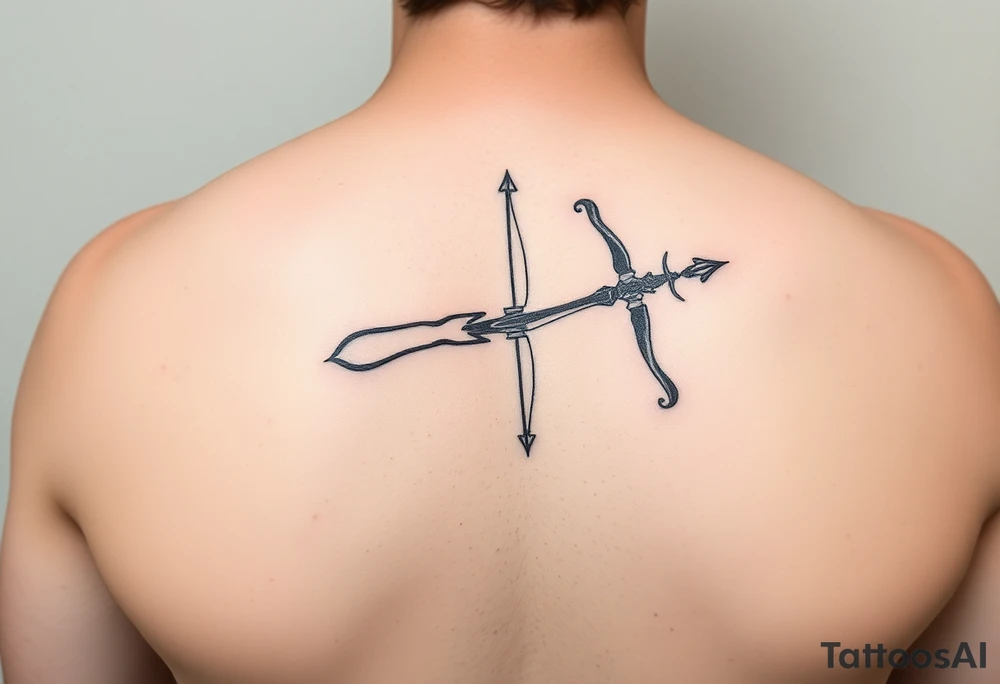 male arm, Sagittarius tattoo idea