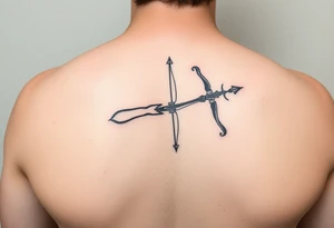 male arm, Sagittarius tattoo idea