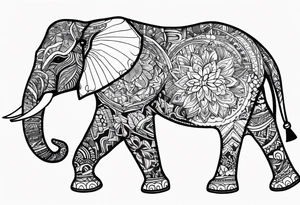 Elephant sense of community tattoo idea