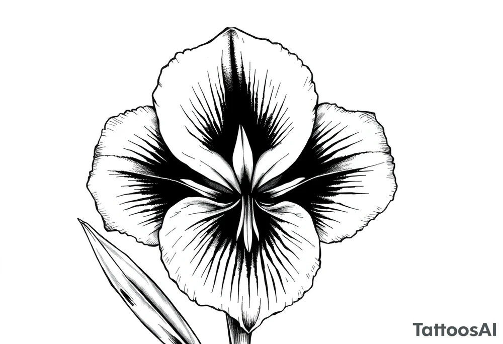 Large gladiolus tattoo idea
