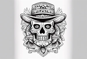 Mexican heritage in a sleeve format tattoo idea