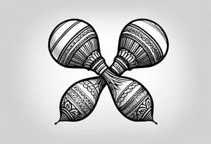 Two Cuban shaking maracas. tattoo idea