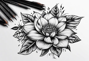 African Flame flower tattoo idea