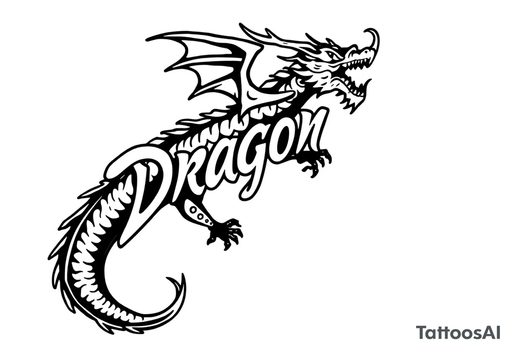 roaring dragons tattoo idea