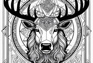 Cerf eiktirnir tattoo idea
