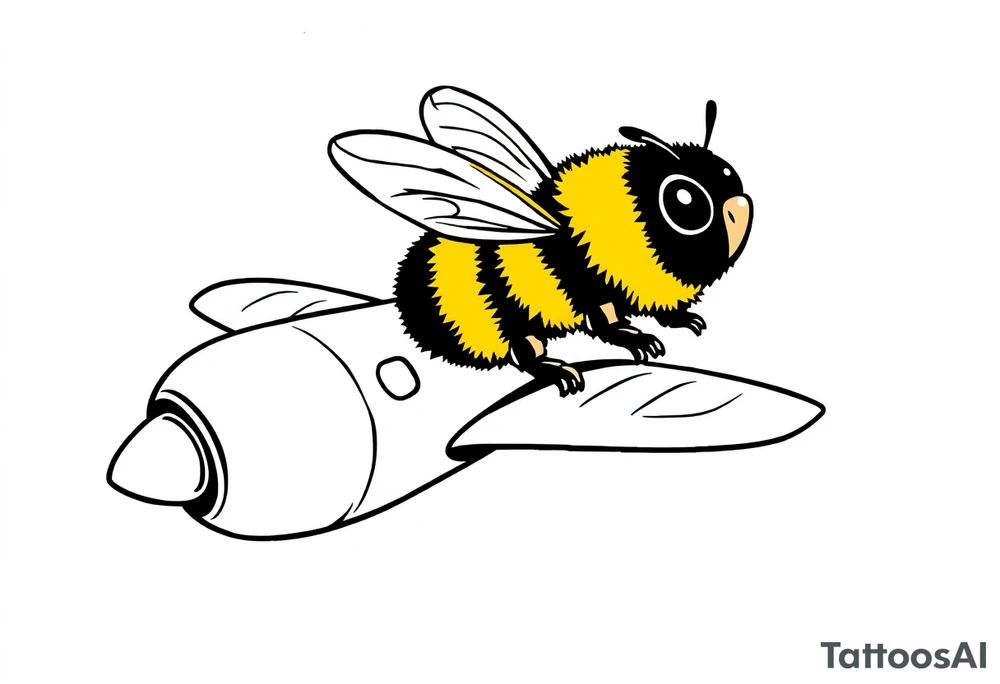 Bumblebee on a jet plane tattoo idea