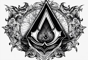 assassin creed logo shoulder tattoo tattoo idea