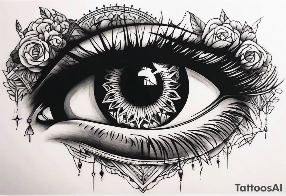 Artistic Eye tattoo idea