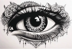 Artistic Eye tattoo idea