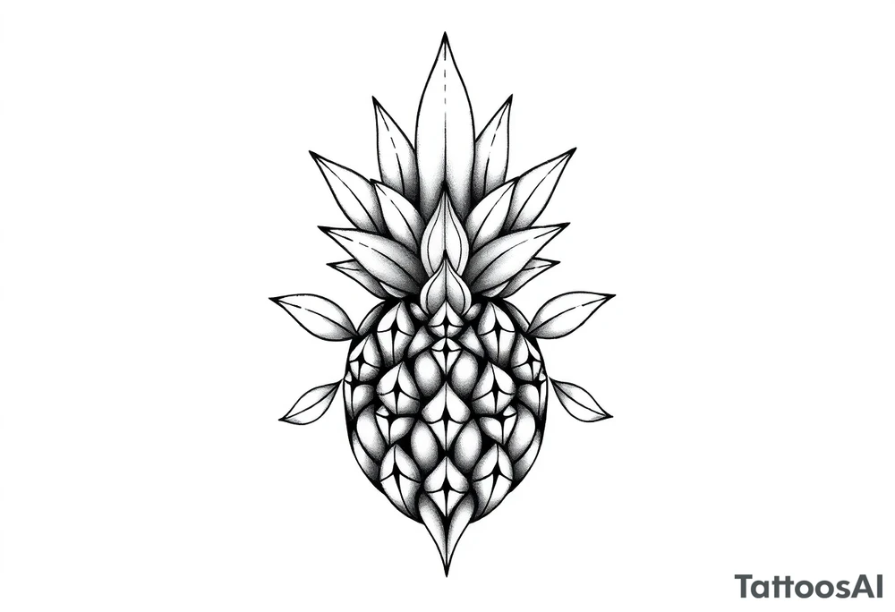 Crown pineapple vagina anus tattoo idea