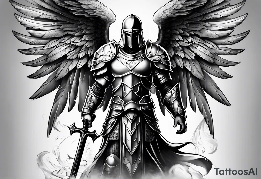 archangel warrior tattoo idea