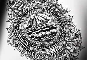 Mexican American inspired Tattoo that incorporates love for family and importance of building wealth. Include elements of the pacific northwest tattoo idea