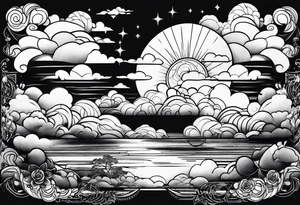 clouds irezumi tattoo idea