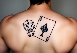 Win some lose some with dice and ace of spades tattoo idea