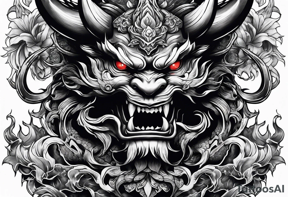 Japanese 
demon tattoo idea