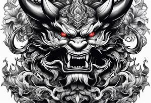 Japanese 
demon tattoo idea