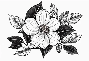 ramo de flor cerejera na canela tattoo idea
