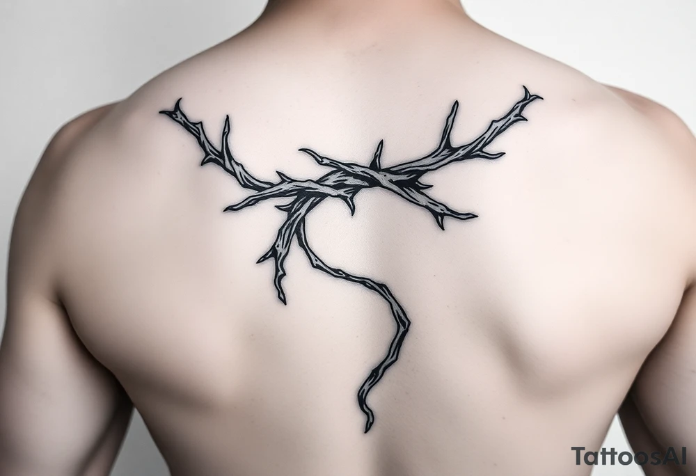 Thorn wrapped going down as a spiral tattoo idea