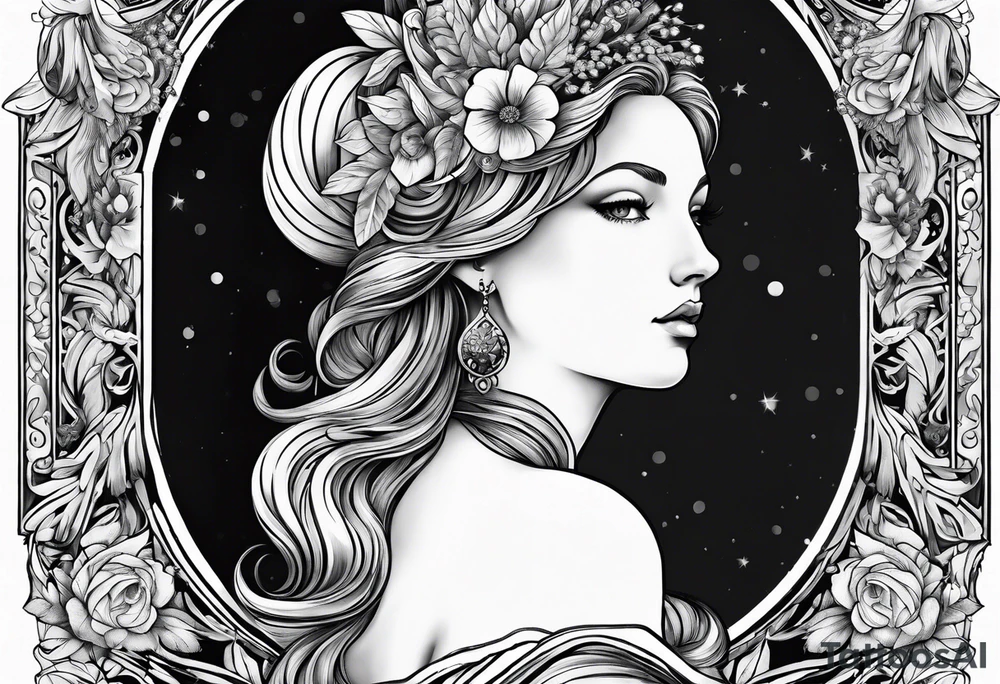 Venus the goddess naked tattoo idea