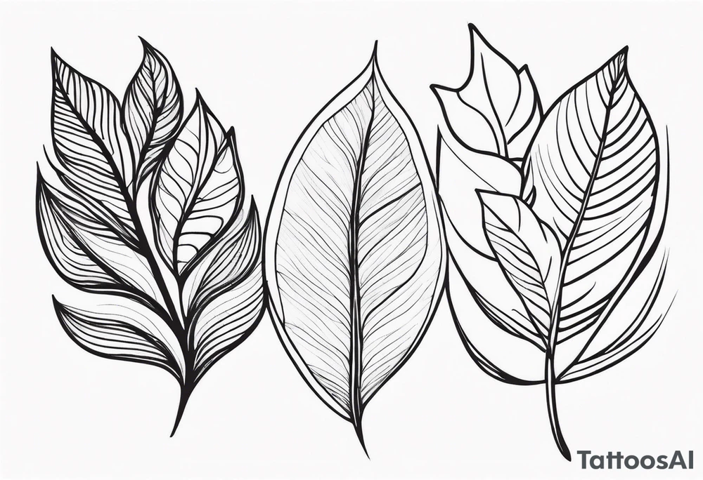 Nature-Inspired Leaves tattoo idea