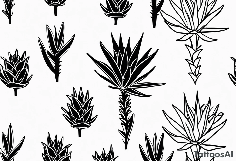 Aloe plant tattoo idea