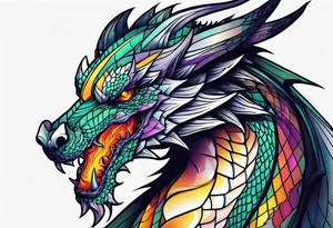 Dragon, tear skin and get out tattoo idea