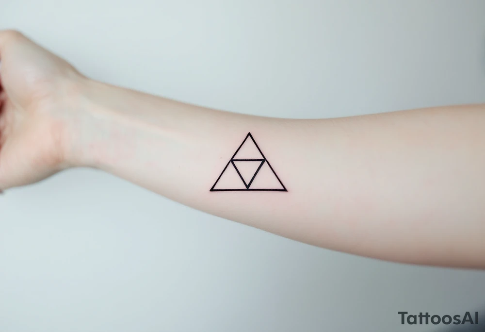 A minimalist black ink triquetra, tattoo idea