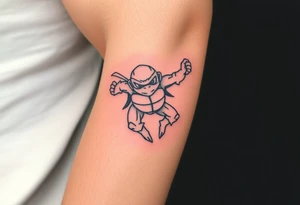 Flying ninja monkey turtle tattoo idea