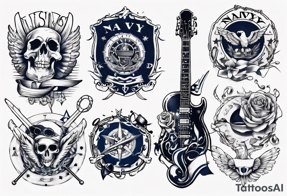 navy
music tattoo idea