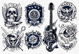 navy
music tattoo idea
