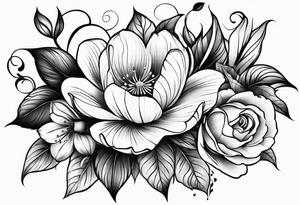 May and October flowers tattoo idea