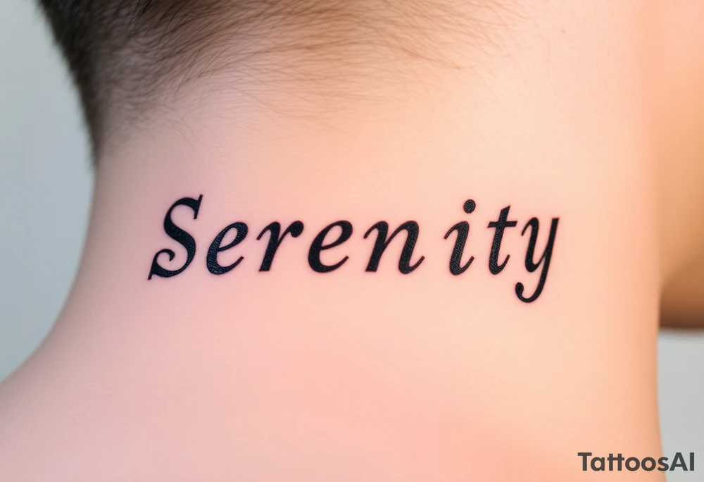 Serenity tattoo idea
