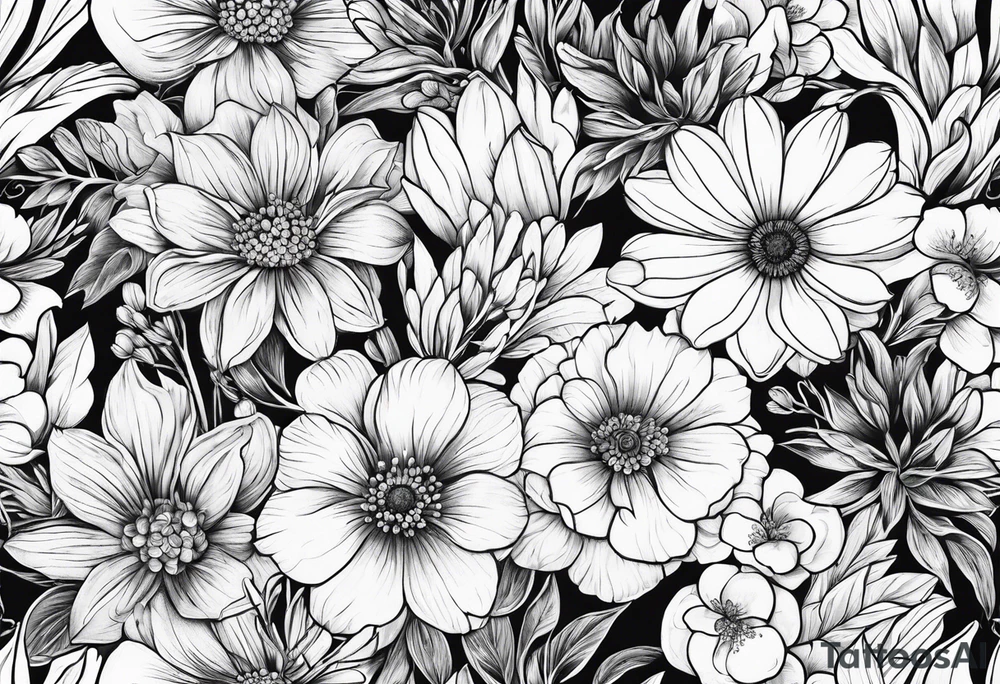 wildflowers tattoo idea