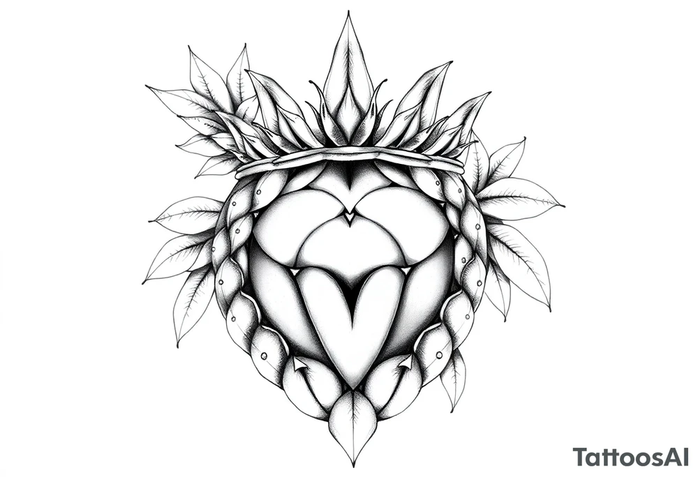 Crown pineapple vagina and anus tattoo idea