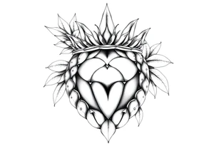 Crown pineapple vagina and anus tattoo idea