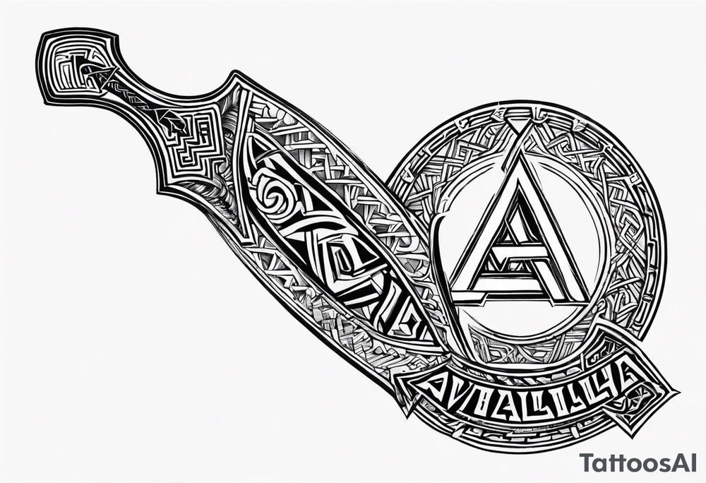 Valhalla 
valknut sword tattoo idea