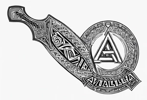 Valhalla 
valknut sword tattoo idea